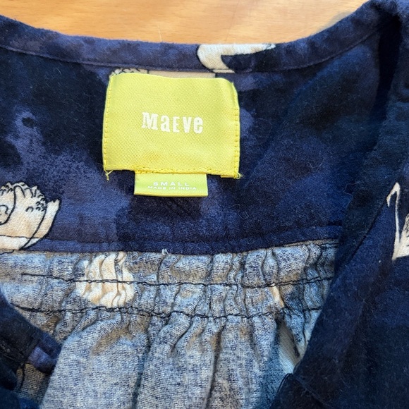 Maeve Anthropologie Flannel Blouse, Small - Picture 2 of 5